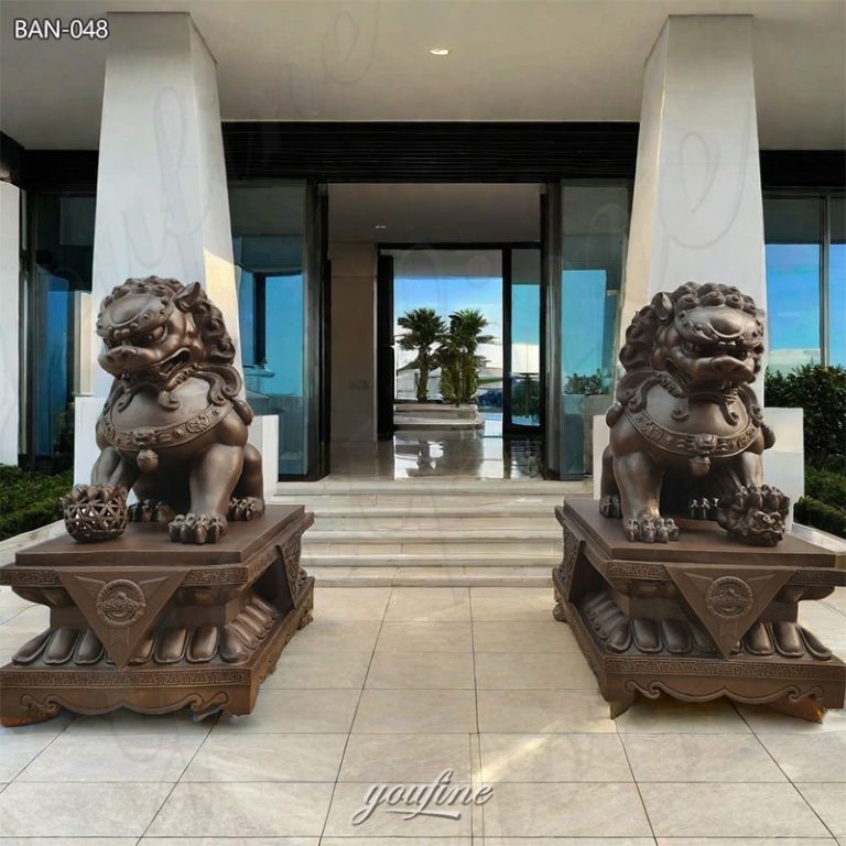 Bronze Foo Dogs for Entrance