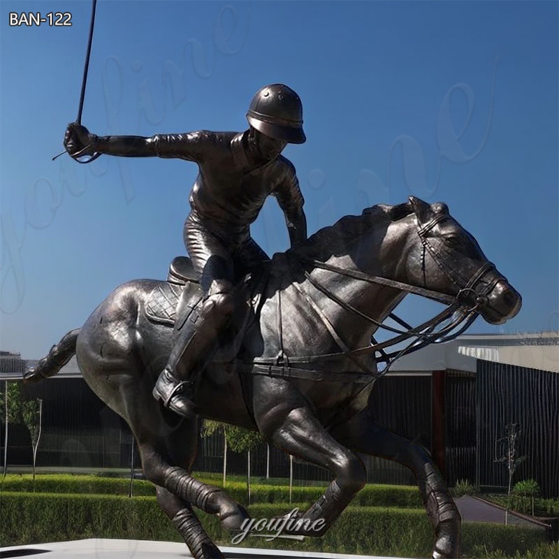 Bronze Polo Horse Statue