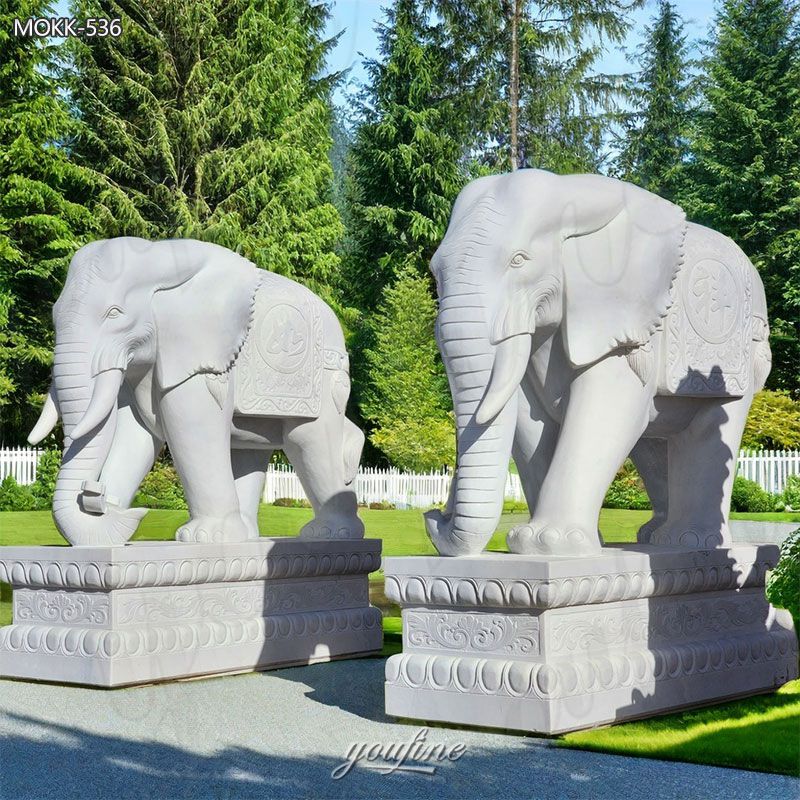 Big Marble Elephant Sculpture