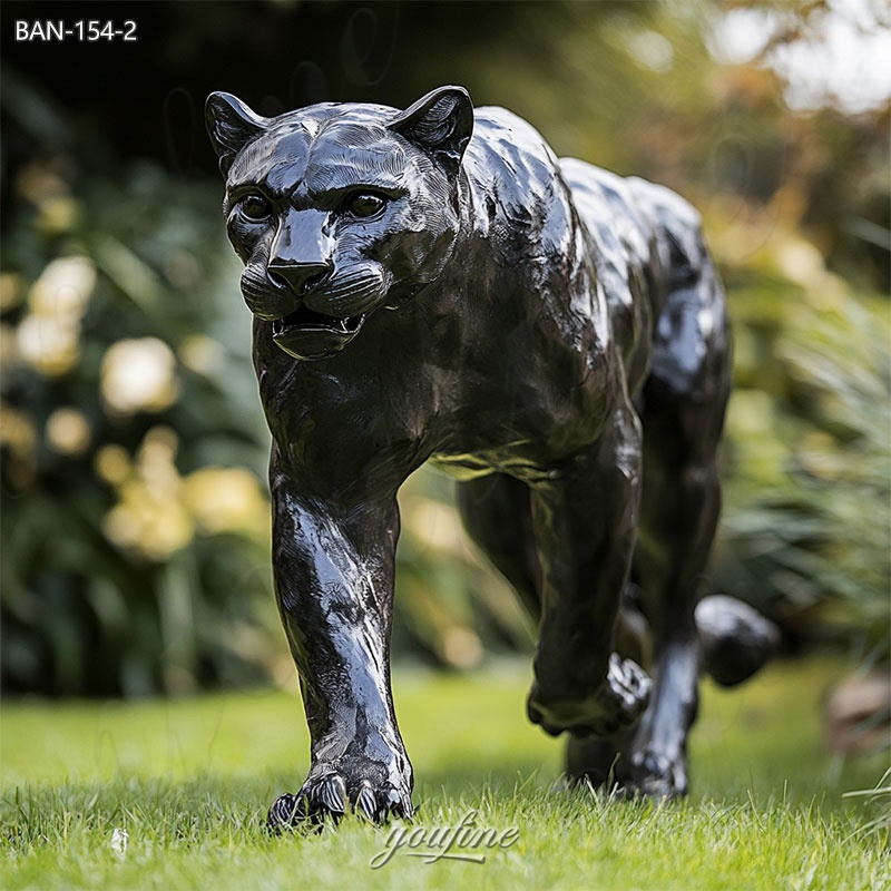 Bronze Black Puma Statue