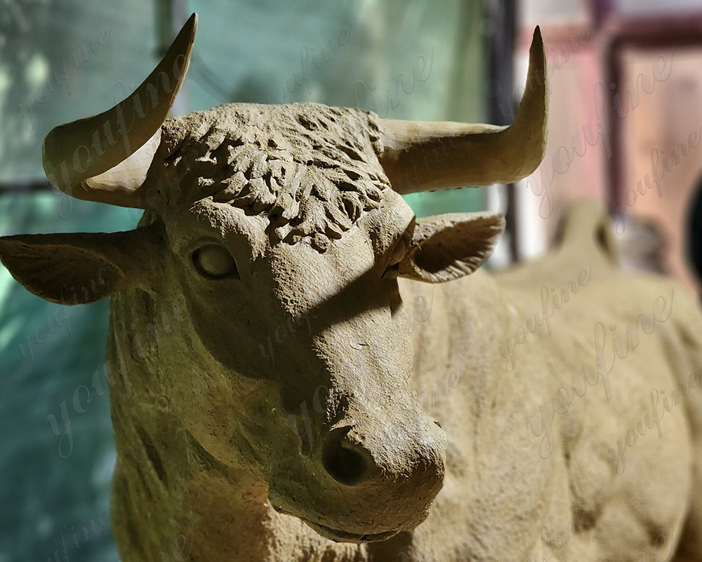 bronze bull statue clay model (2)