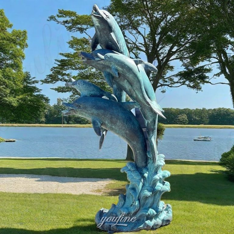 bronze dolphin water fountain