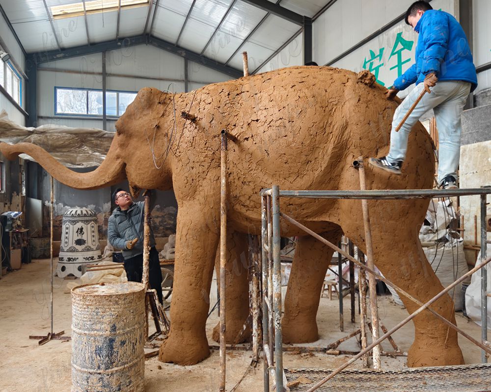 bronze elephant clay model (3)