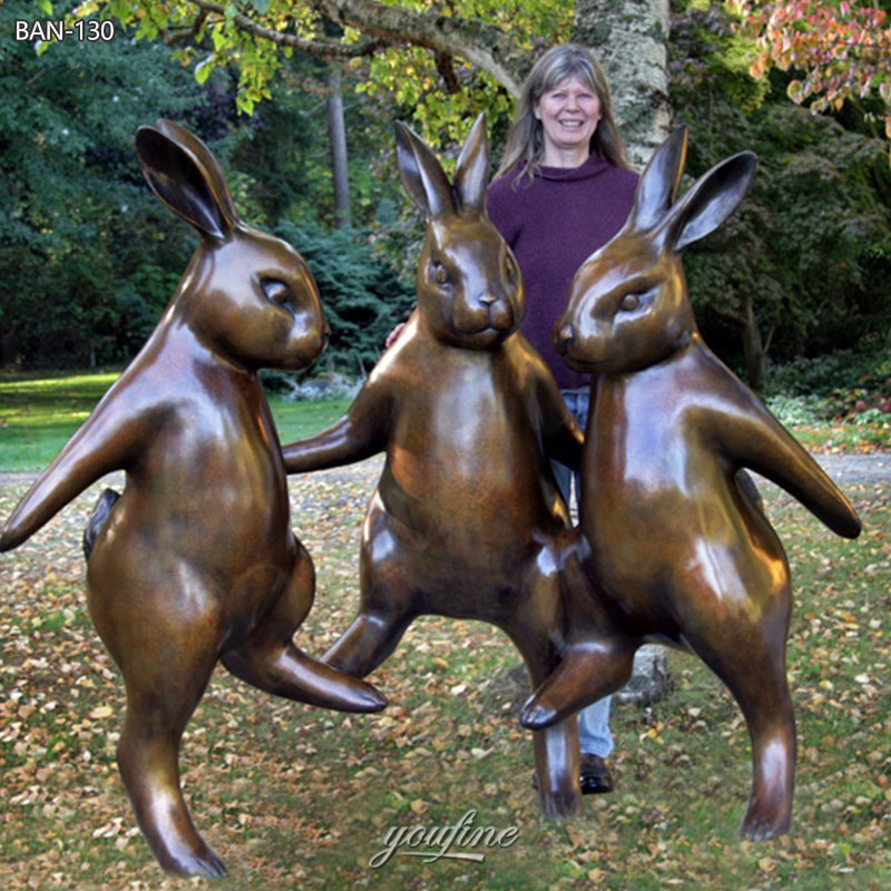 Ballerina Dancing Bunnies Rabbit Statue