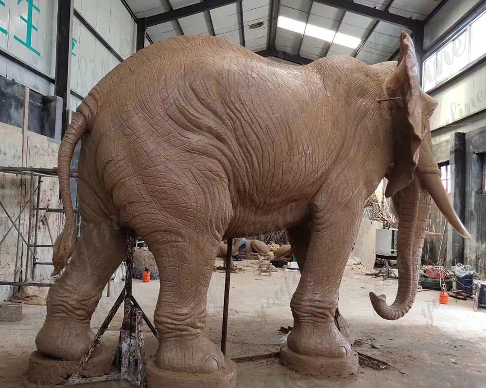 elephant statue clay model (2)