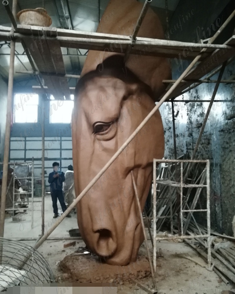 horse head clay model (2)