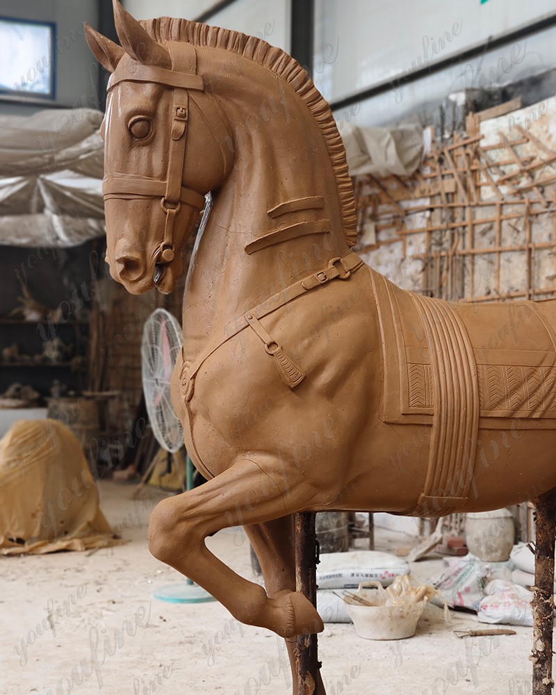 horse statue clay model (2)