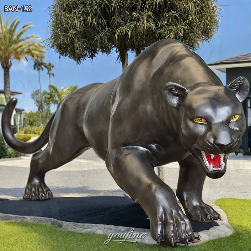 Bronze Life Size Jaguar Statue