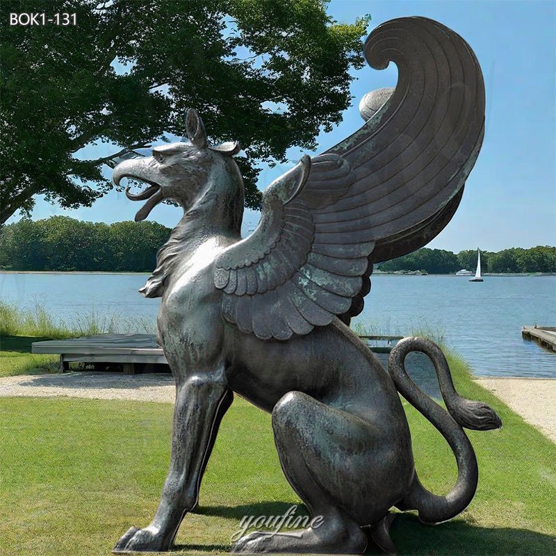 large griffin statue