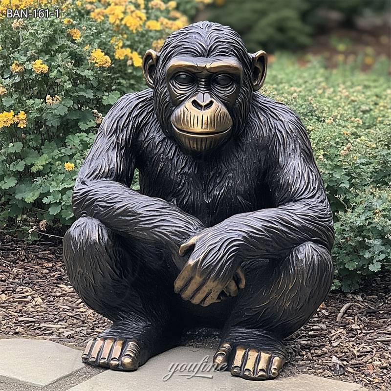 Bronze Life Size Monkey Statue