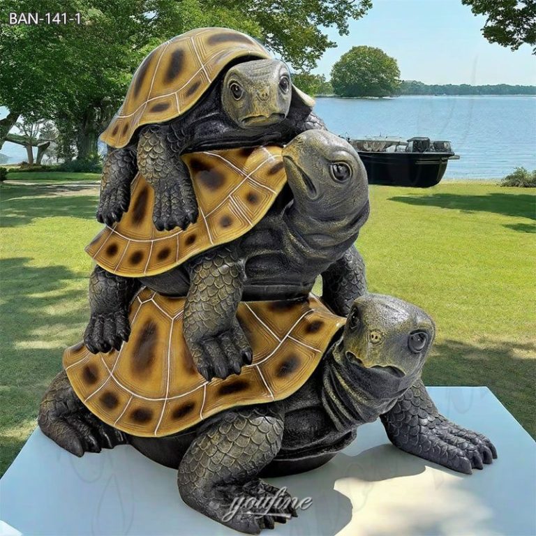 stacked turtles statue