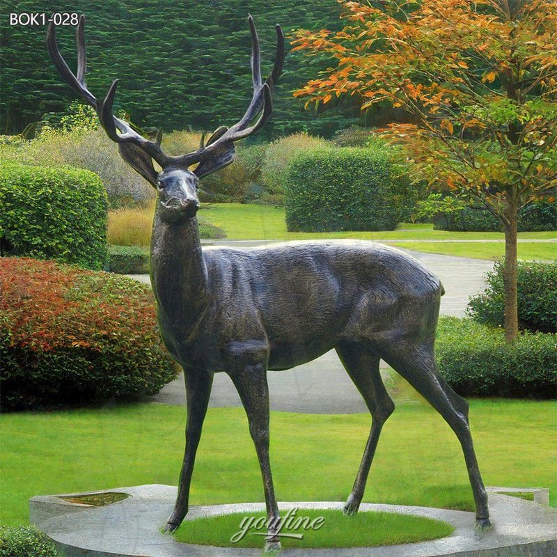 standing deer statue