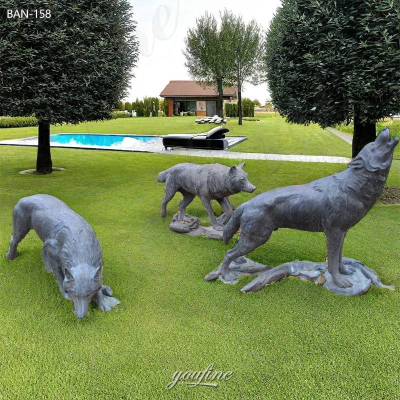 wolf statues for the yard