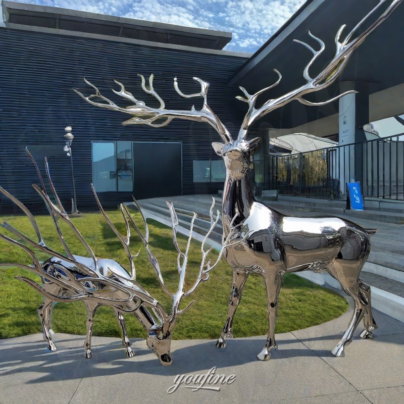 Stainless Steel Deer Statue