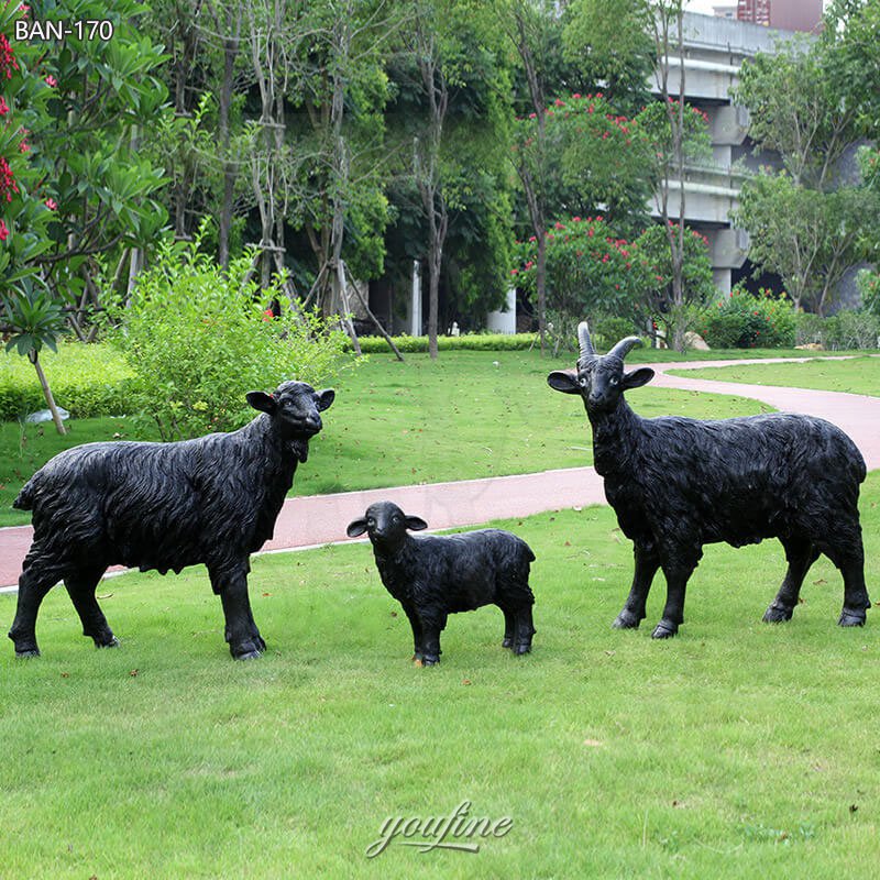 Bronze Black Sheep Statue