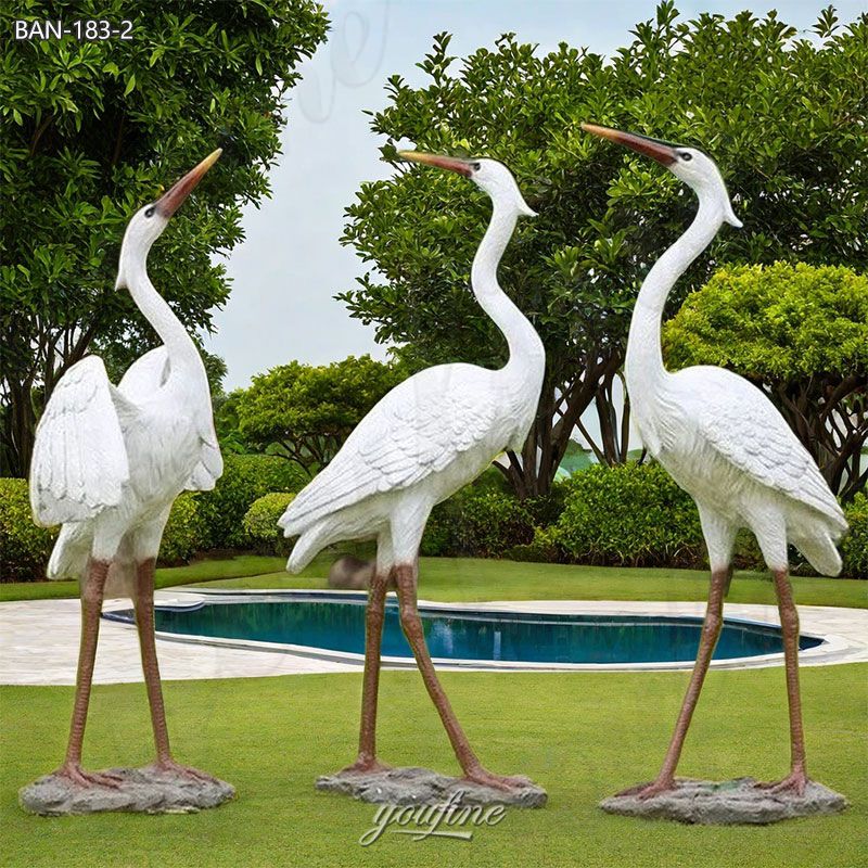 Bronze Egret Statue for Sale