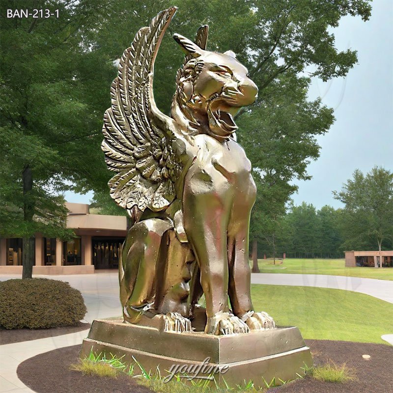 bronze outdoor griffin statue