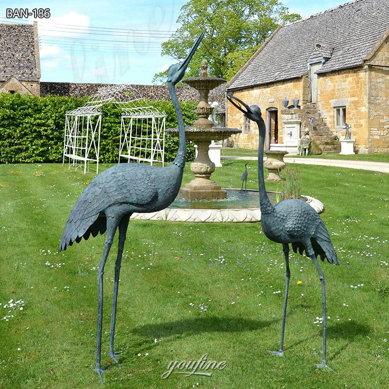 Bronze Sandhill Crane Lawn Ornament