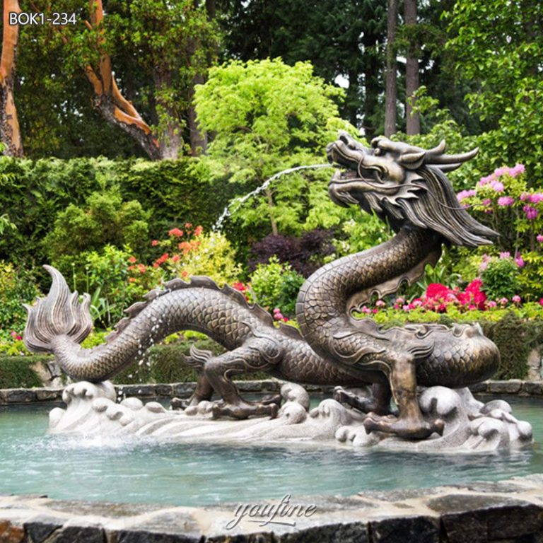 chinese water dragon bronze statue