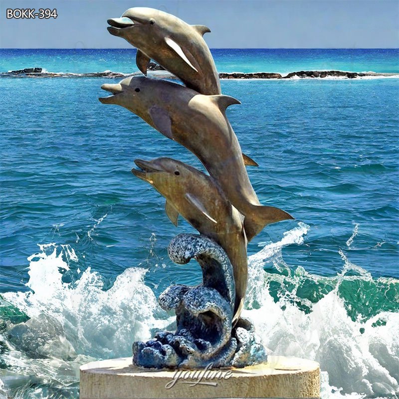 large dolphin statues