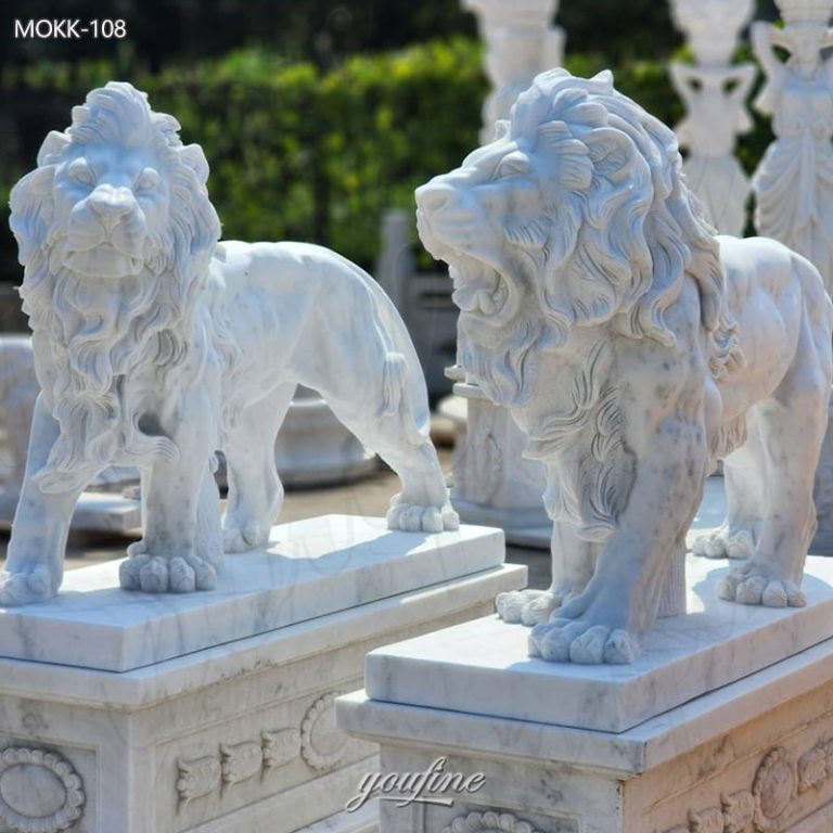 large garden lion statue