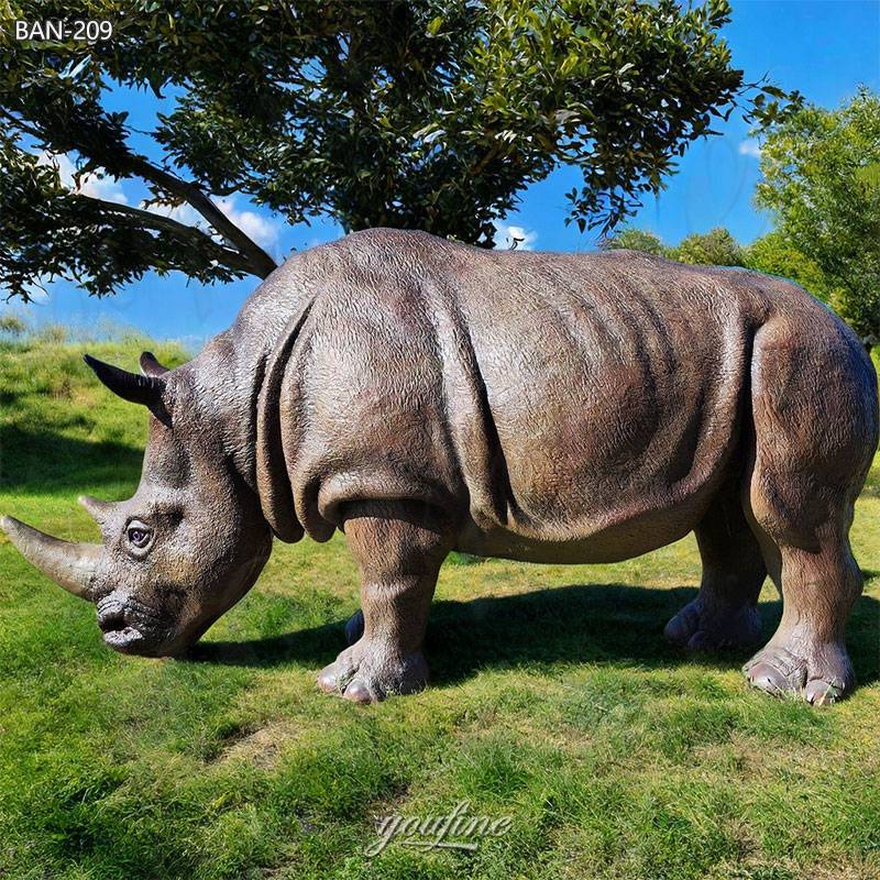 large rhino statue