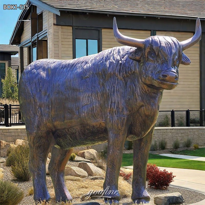 life size highland cow statue