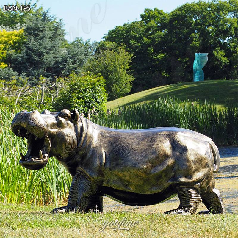 Bronze Life Size Hippo Statue