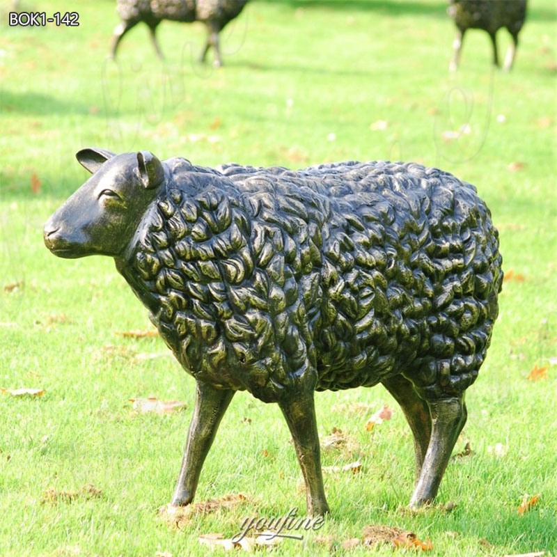 Bronze Life Size Merino Sheep Statue