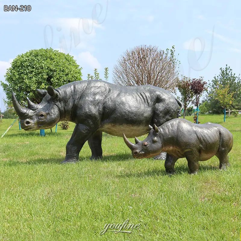 life size rhino statues