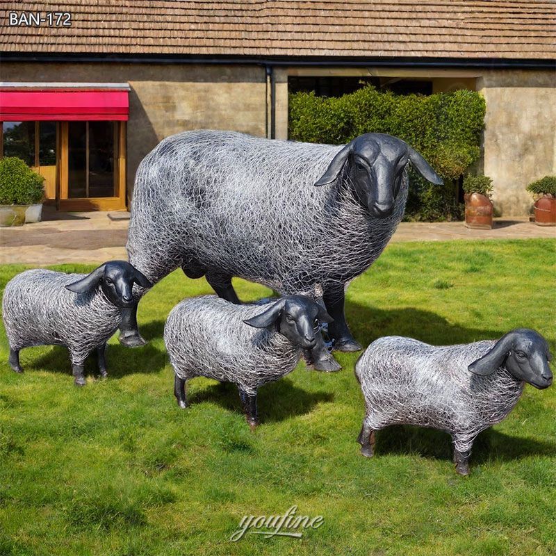 Bronze Life Size Sheep Statue