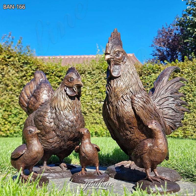 outdoor chicken statues