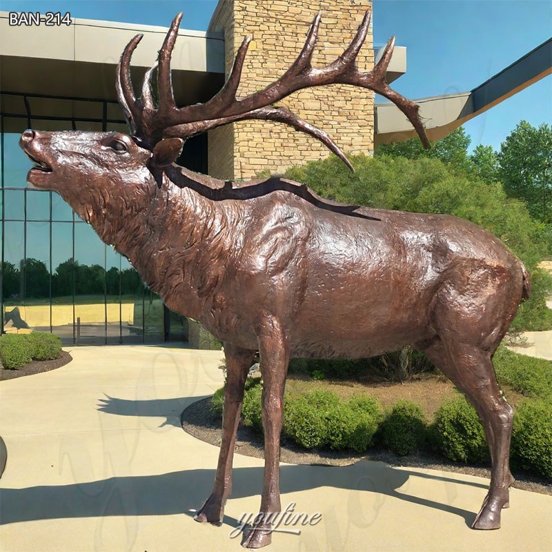 outdoor stag statue