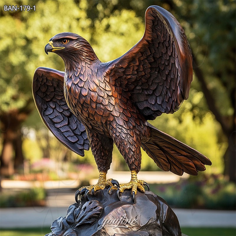 red tailed hawk statue