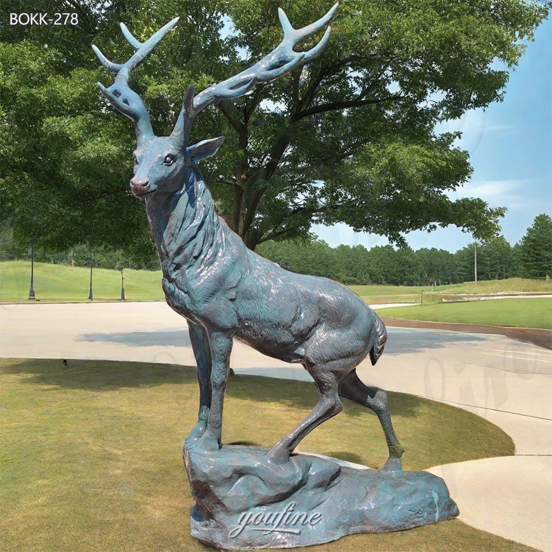 reindeer garden statue