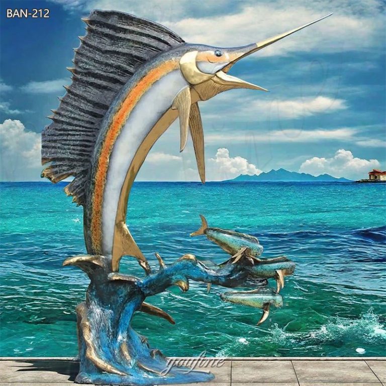 sailfish bronze sculpture