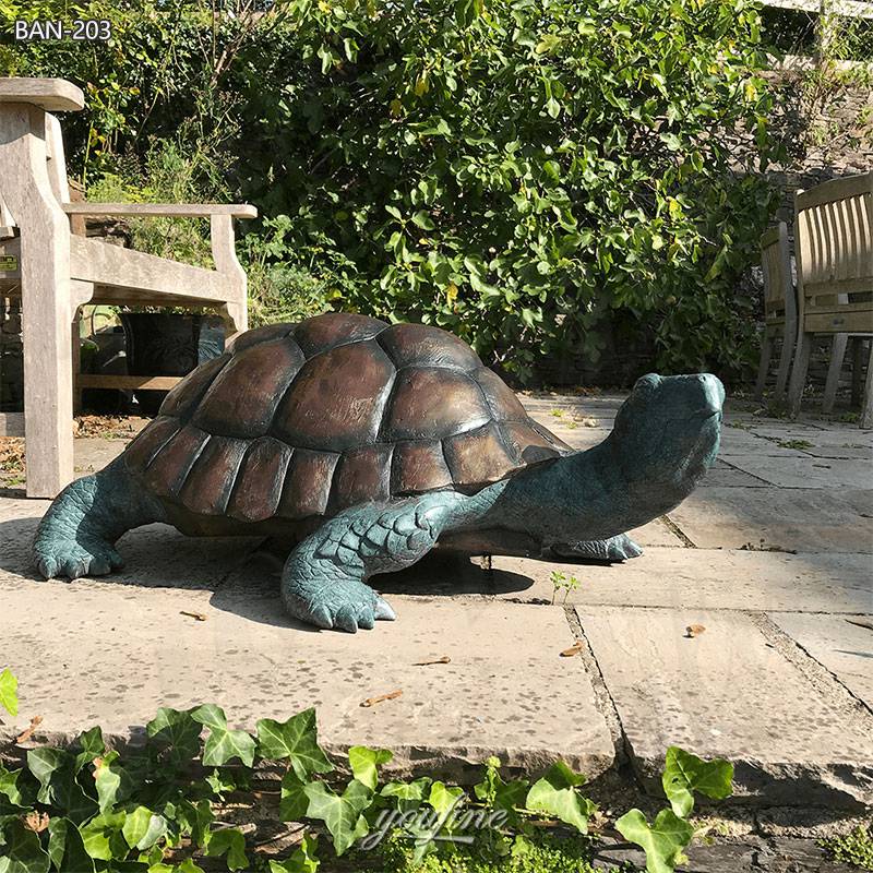 Bronze Sea Turtle Garden Statue