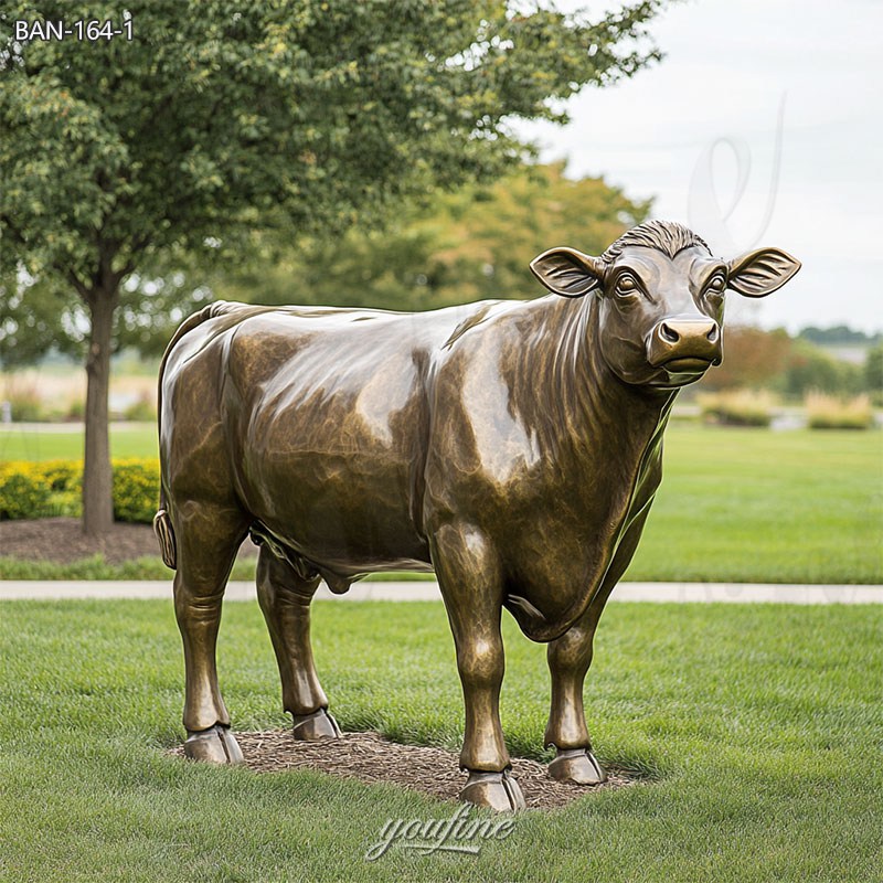 Bronze Standing Cow Statue