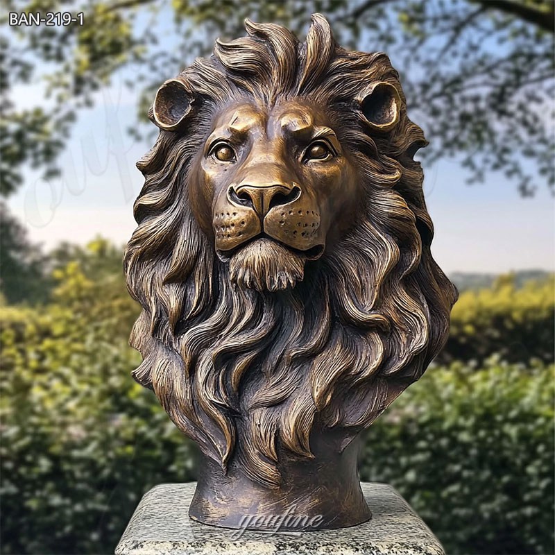 Lion Bust Sculpture