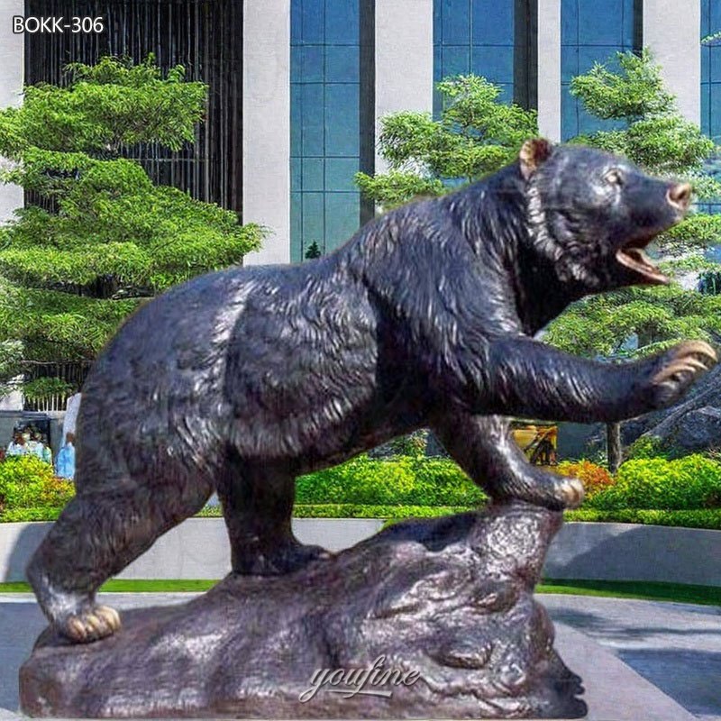 Bronze Black Bear Yard Statues