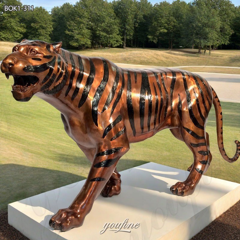 brass tiger statue