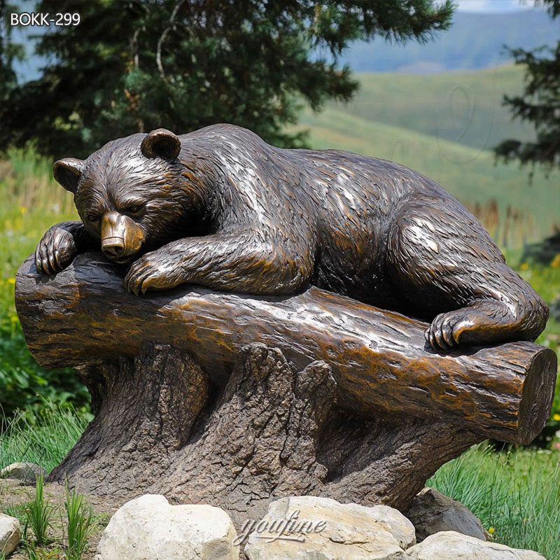 Bronze Brown Bear Garden Ornament