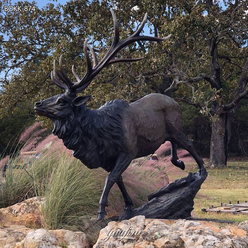 feedback of large elk statue