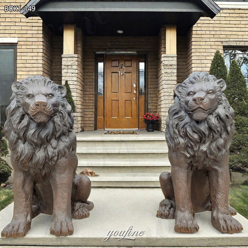 front yard lion statue