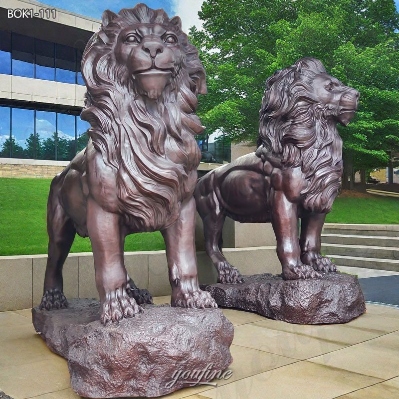 large lion garden sculpture