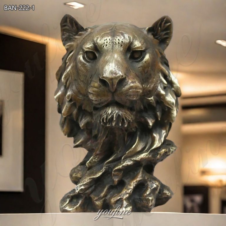 tiger bust sculpture