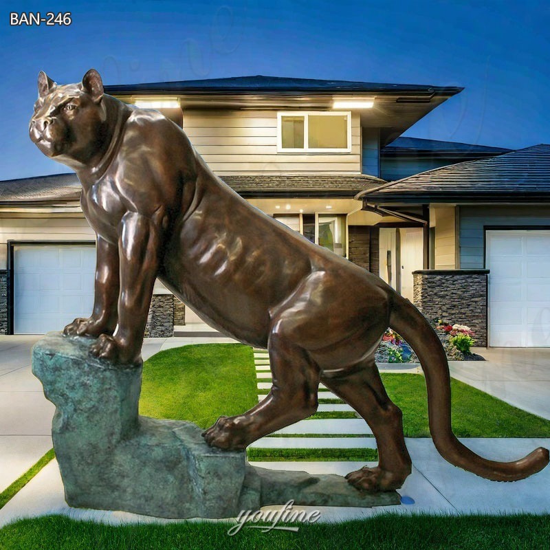 Bronze Large Panther Sculpture