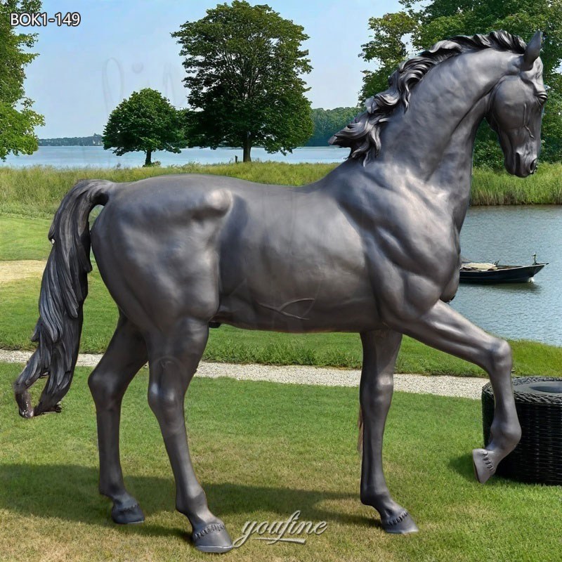 bronze outdoor life size horse statue