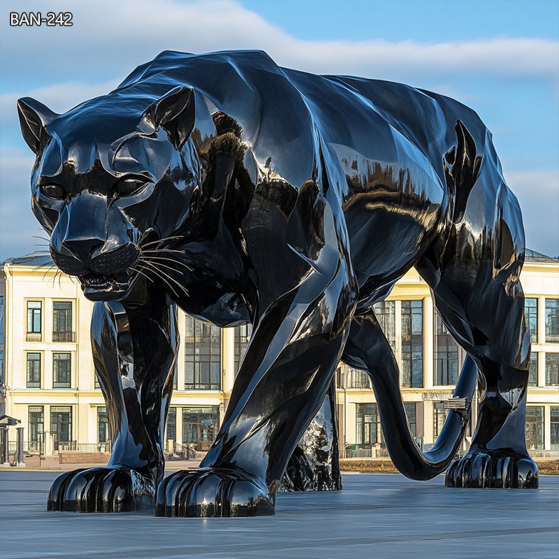 Bronze Giant Panther Statue