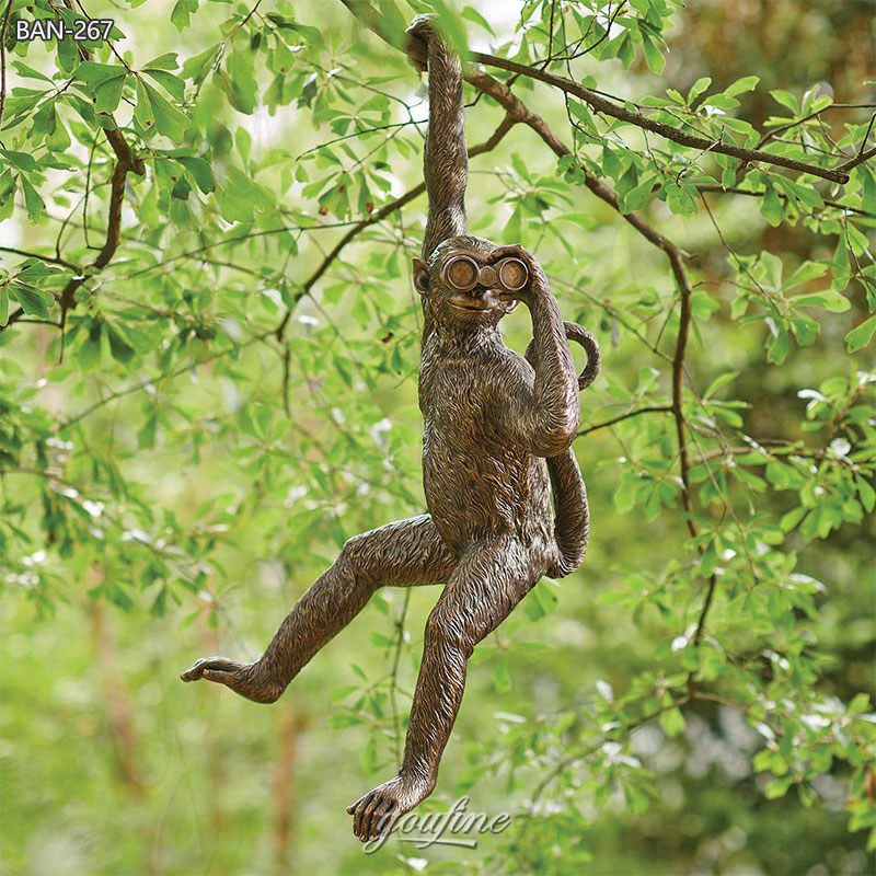 hanging monkey garden statue